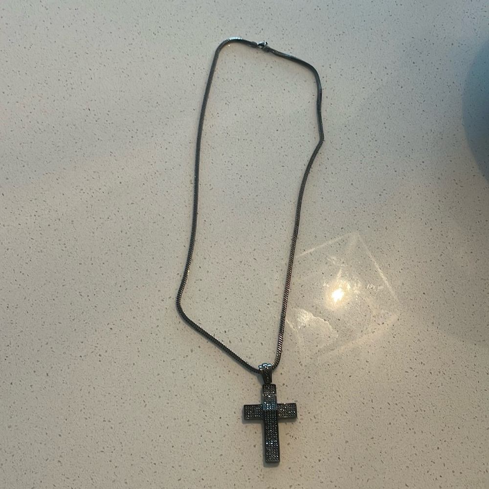 Black stainless steel cross